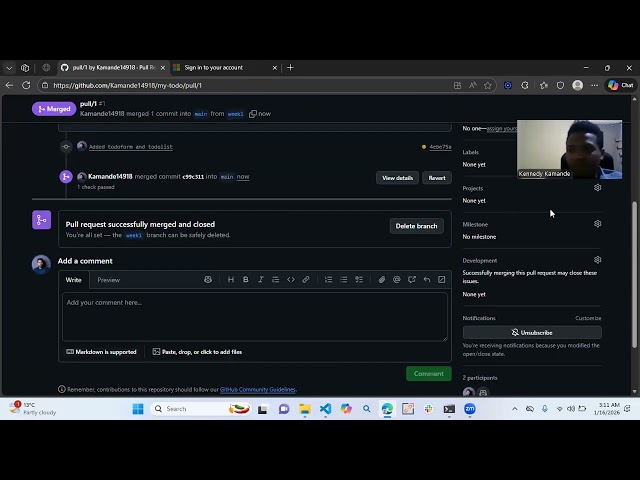 creating pull request part 2
