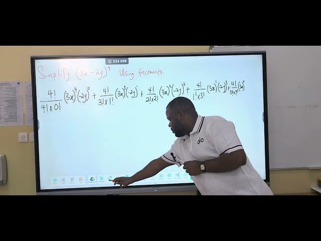 Binomial Expansion using Factorial