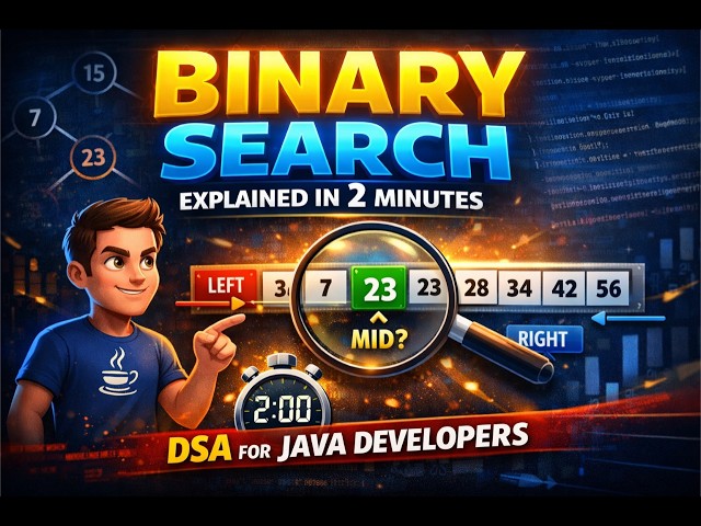 Binary Search Explained in 2 Minutes | DSA for Java Developers