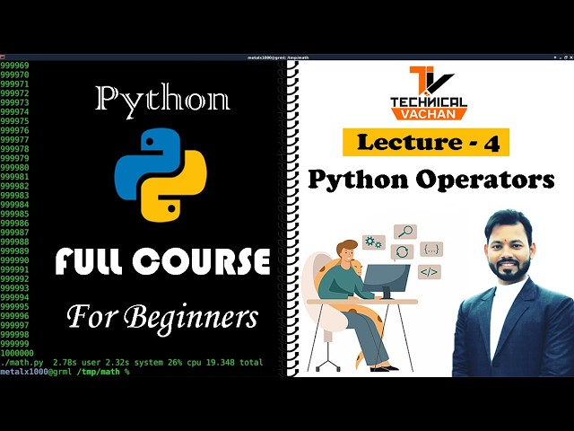 Python Lecture 4 | Python Operators | Python Full Course #python #programming #pythontutorial