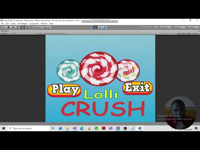 Match 3 Game made with Unity engine and C# by me ....