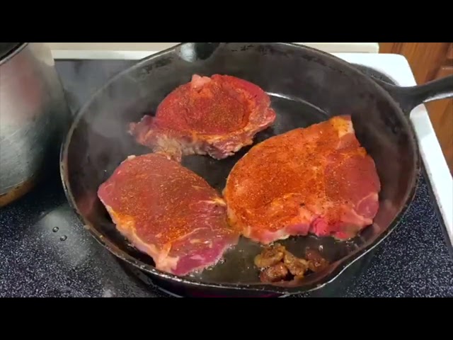 Pan Fried Ribeye | Oven Broiled Fresh Cut Fries | Daddy Jack