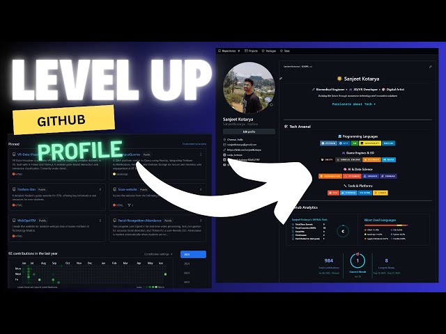 Level up GitHub Profile README (NEW 2025) | Improve Your Github profiles | Using AI