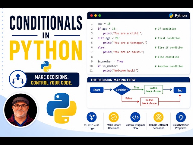 Beginning Python (Episode 8 - Lecture): Conditionals