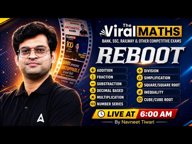 Viral Maths Reboot | Complete Maths for Bank, SSC & Railway Exams 2026 | By Navneet Sir