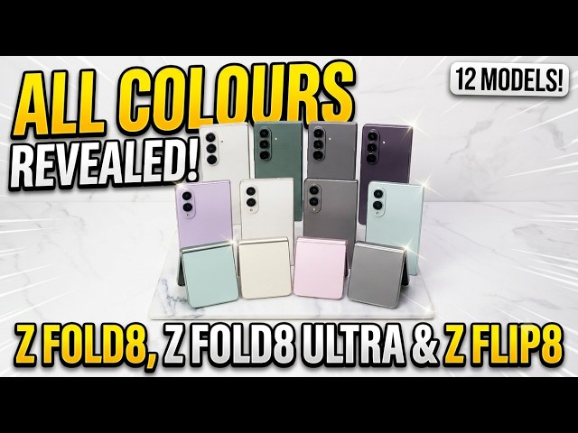 Samsung Galaxy Z Fold 8 Ultra vs Z Fold 8 vs Z Flip 8: Todos los colores