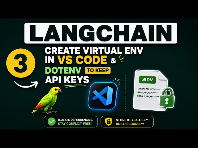 Create & Activate Virtual Environment in VS Code | LangChain Setup 2026 Part 3