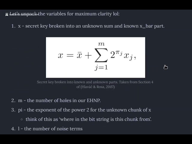[Python/Sage] Extended Hidden Number Problem