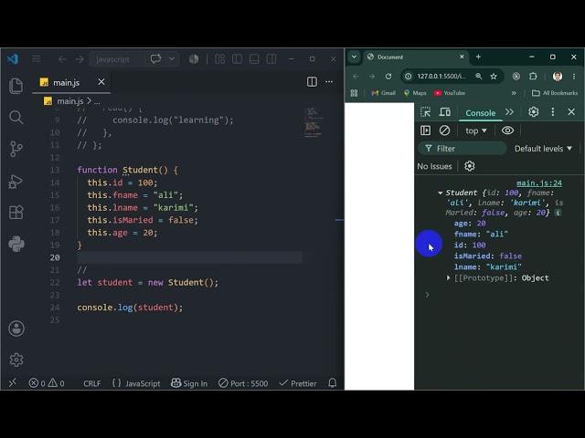 JavaScript Objects with Constructor Functions and Destructuring (Part 21)