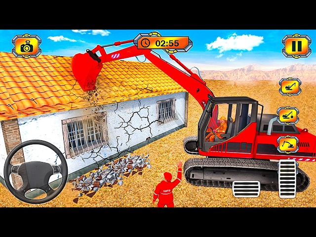 Real Construction Simulator 3D #2 - JCB Excavator Driving Game - Android Gameplay