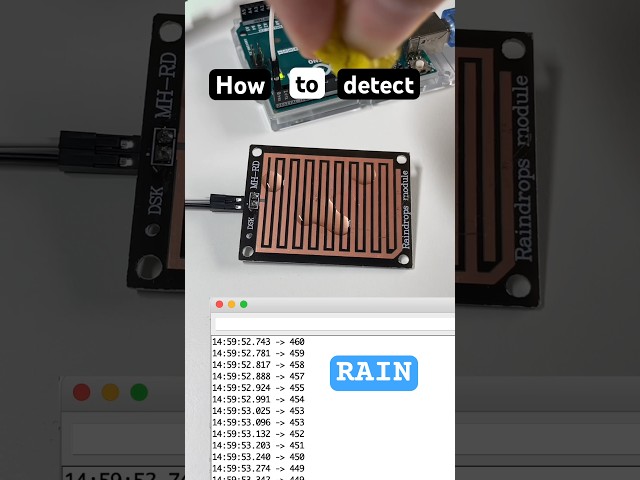 Building a Rain Detection Machine with Arduino and Sensor #arduino #diy #electronics #electrician