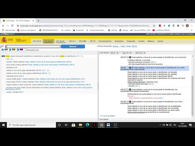 Codificación CIE 10 diagnósticos Capítulo 1. Caso 1