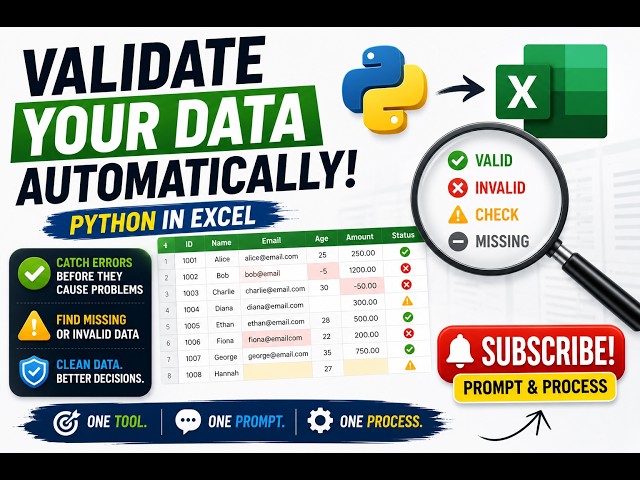 Stop Bad Data! Validate Excel Data with Python (Catch Errors Fast!)