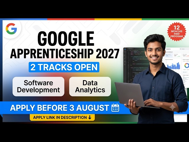 Google Apprenticeship 2027 | Software Dev + Data Analytics #googlejobs #googlehiring #google #itjobs