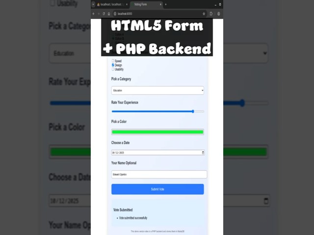 Quick PHP Voting Form Tutorial with MariaDB