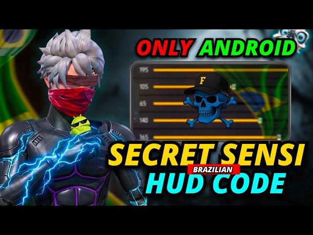 MY SECRET 🤫 SENSI & HUD CODE 💀 BRAZILIAN 🇧🇷 TRICKS ONLY ANDROID 📲♻️