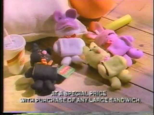Burger King & Hallmark Purrtenders - Cat Dog Duck Mouse Bunny - Commercial - 1988