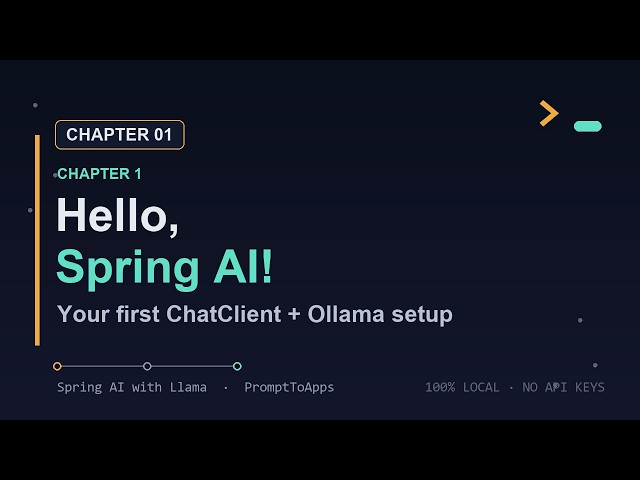 Spring AI with Llama #1 — Hello Spring AI: Your First Local AI App in Java (Ollama + Llama 3.2)
