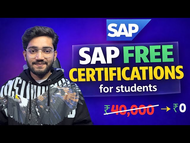 SAP FREE Certification 2026 | Official SAP Certificate Without Paying ₹1