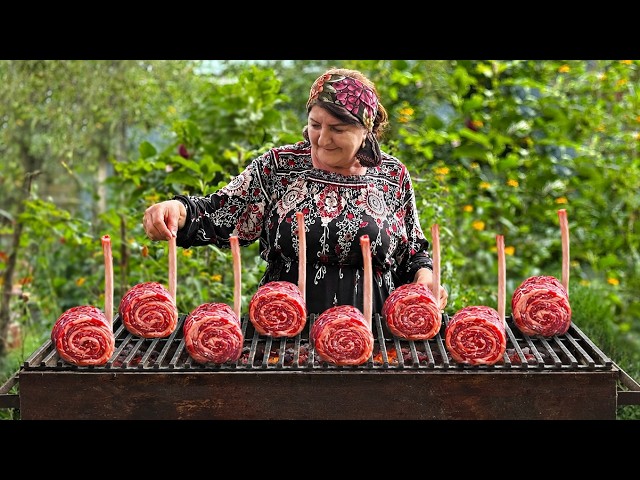 Grandma Cooks Beef Short Rib Rolls - You Don't See This Every Day!