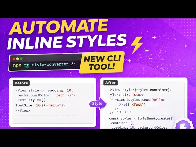 Automate inline styles in React Native using my CLI tool | rn-style-converter
