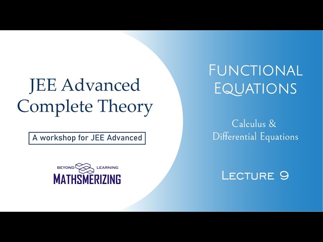 Functional Equations Masterclass #9 | Functional Equations Using Calculus & Differential Equations