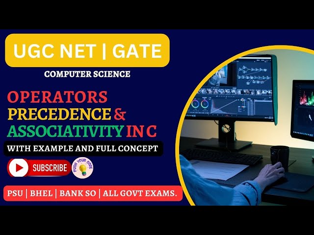 Operator Types, Precedence and Associativity in C | UGC NET 2023 | GATE | PSUs