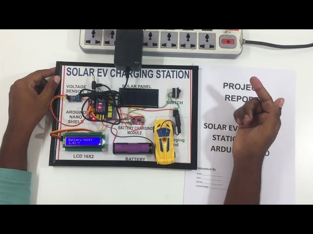 Solar EV Charging Station using Arduino Nano | Science Project