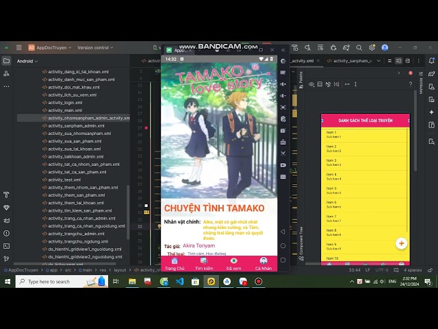 (#310) (ANDROID JAVA + SQLITE ) App đọc truyện tranh Anime có đầy đủ chức năng