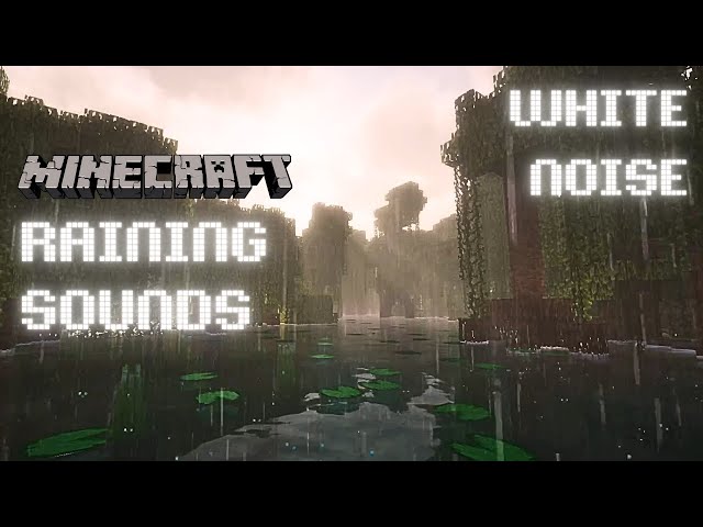 ♫🌧️Minecraft Raining Jungle🌳🐸 1 Hour White Noise ♫ - Relaxing and Focus