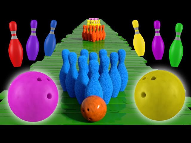 Bouncing Bowling Ball: Kinetic Sand Smashes Alphabet Shapes for Kids! Binkie TV