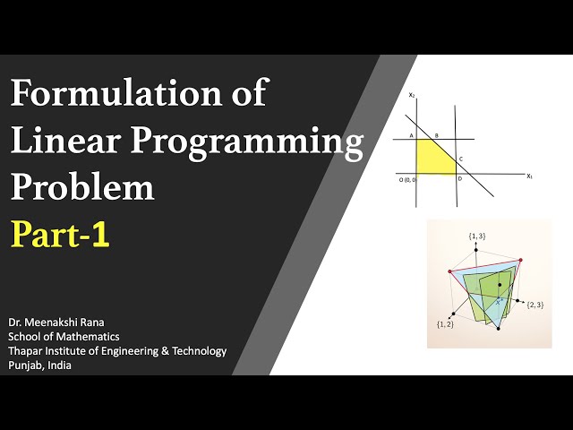 Formulation |Part 1| Linear Programming Problem