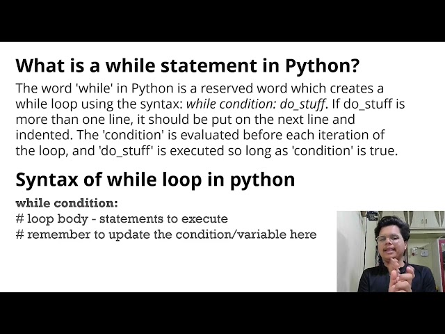 While loop in python 