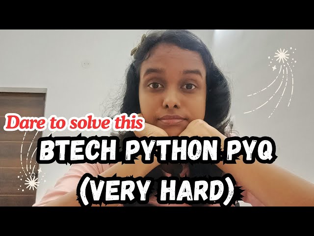 Btech python Regular Question paper🤥|So many questions|December pyq|Charlie Bob