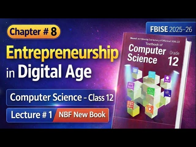 Class 12 Computer Science FBISE | Chapter 8 Entrepreneurship | MVP Full Lecture 1 | NBF 2025–26