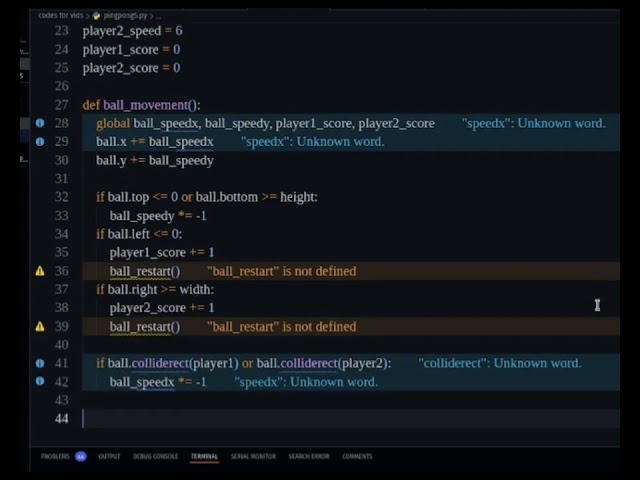 How to make a ping pong game using python 🐍