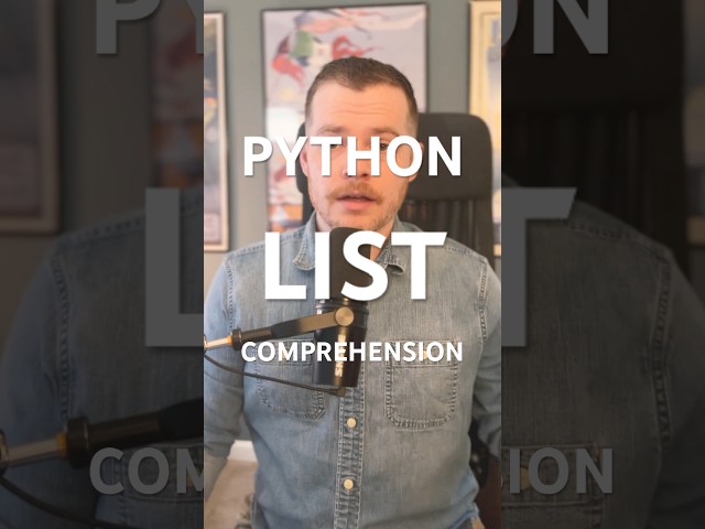 Python List Comprehension explained in 58 seconds #python #pythonprogramming #pythontutorial