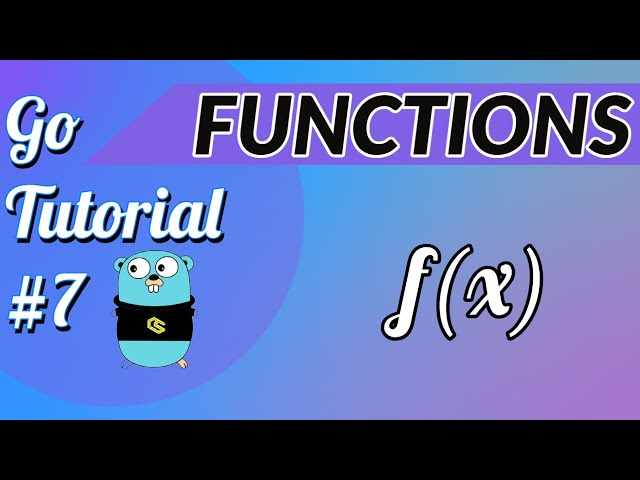 Go Tutorial #7 - Functions