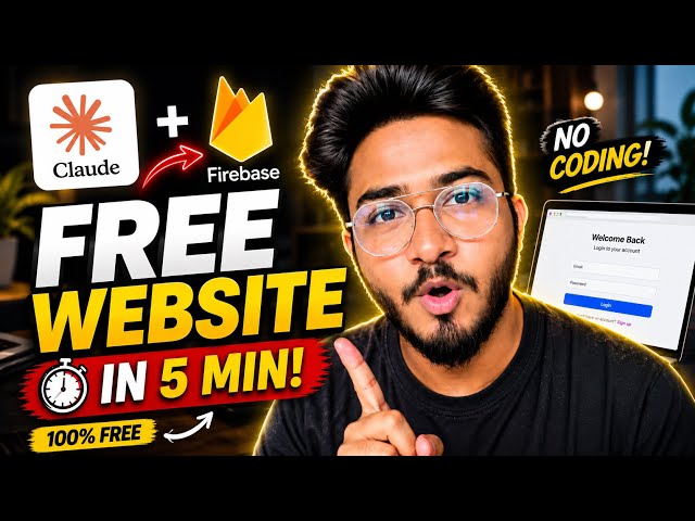 Build a FREE Website & Login Page in Just 5 Minutes | Claude + Firebase