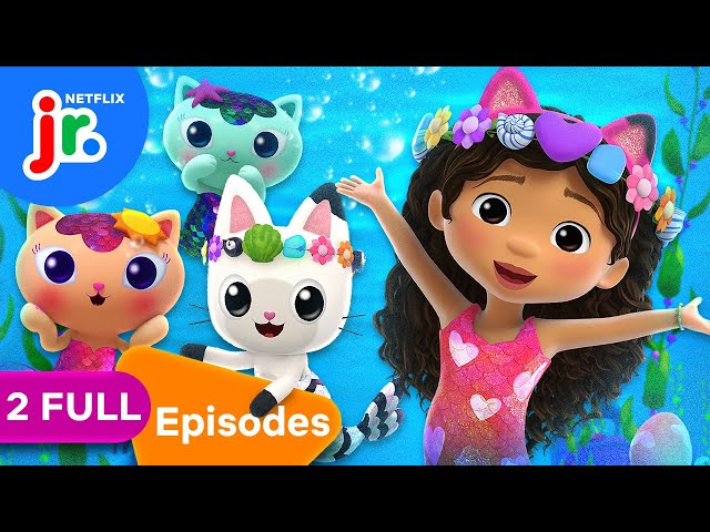 ¡DOBLE episodio de sirenas! 🐬✨ La casa de muñecas de Gabby | Episodios completos | Netflix Jr.