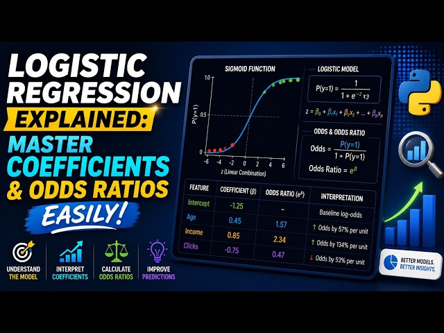 Logistic Regression Explained: Master Coefficients & Odds Ratios Easily