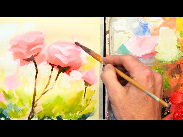 Paint Roses as a Complete Beginner Like a Boss | Acrylic Painting Tutorial