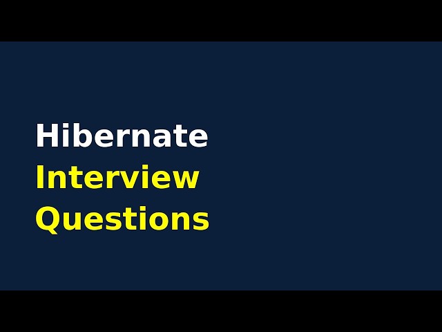 Hibernate Interview Questions and Answers | Top 20 Questions 2026 | Ashoka Devara Tech