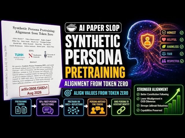 Synthetic Persona Pretraining: Alignment from Token Zero (Aug 2026)