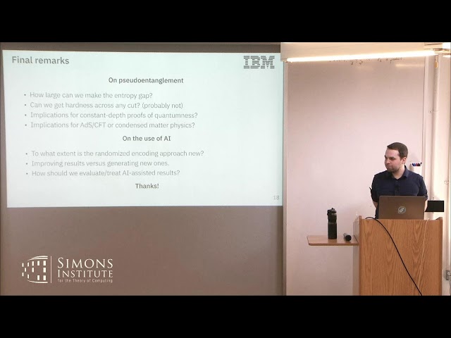 Constant depth pseudoentanglement - Shallow circuits, deep backstory