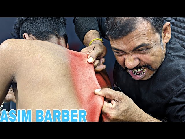 Asim Barber Amazing Back Body Massage | Hair, Neck & Skin Cracking | Deep Tissue ASMR