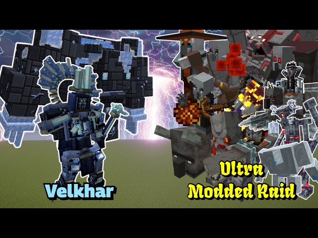 Velkhar (Updated) VS Ultra Modded Raid | Minecraft |Mobs Battle