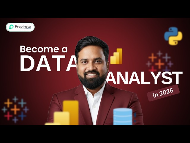 Become a Data Analyst in 2026 🚀 Complete Roadmap | Salary, Skills & Career Guide | PrepInsta