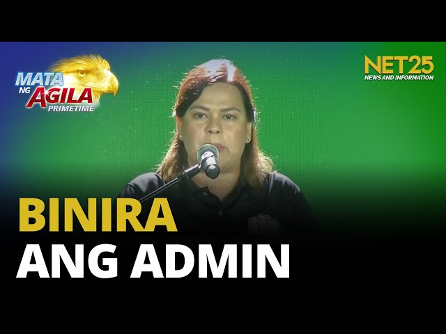 VP Sara binatikos ang administrasyon sa DuterTen rally