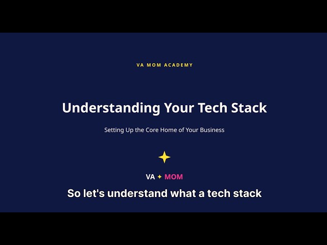 Tools + Tech Stack | Lesson 1: Understanding Your Tech Stack